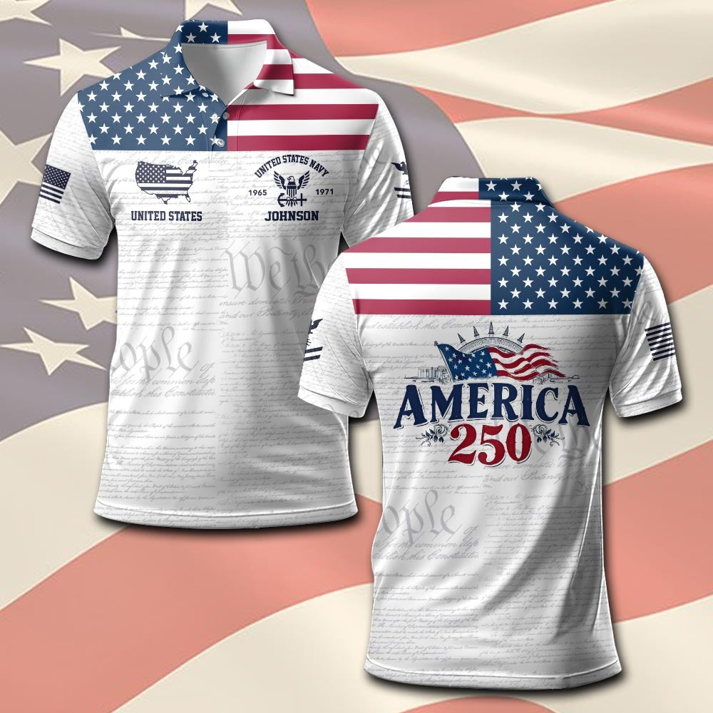 U.S Navy – T-shirt –  America 250 Heritage Flag