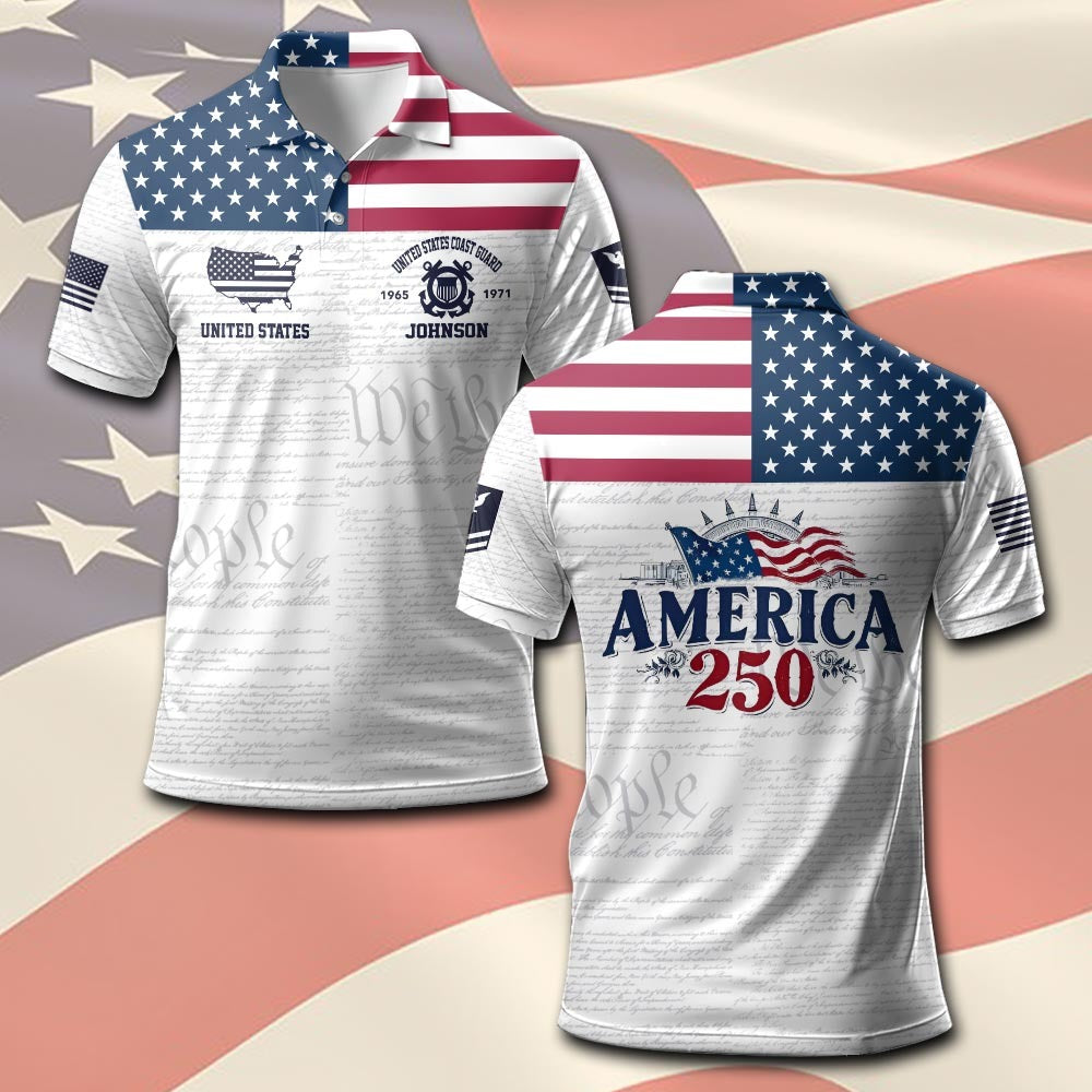 U.S Coast Guard – T-shirt – America 250 Heritage Flag