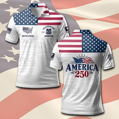 U.S Coast Guard – T-shirt – America 250 Heritage Flag