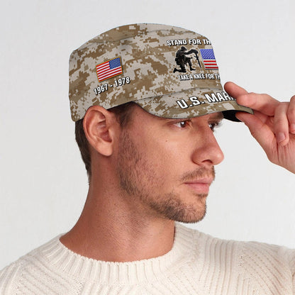 US Marine Corps – Military Cap - STAND FOR THE FLAG TAKE A KNEE FOR THE FALLEN