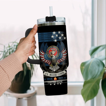 US Marine Corps – Tumbler 40oz - Liberty Stars & Stripes Eagle Mug