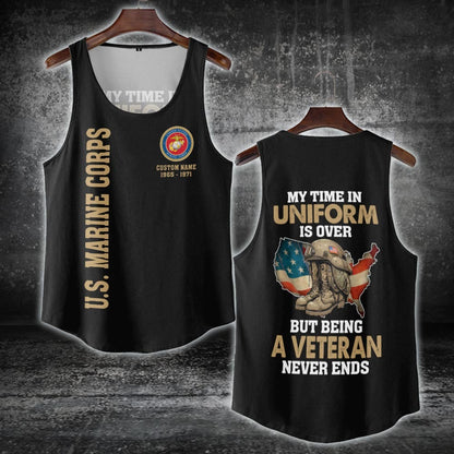 U.S Marine Corps – T-shirt – Veteran Never Ends