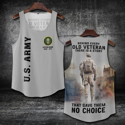 U.S Army – T-shirt –  BEHIND EVERY OLD VETERAN THERE IS A STORY
