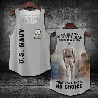 U.S Navy – T-shirt – BEHIND EVERY OLD VETERAN THERE IS A STORY