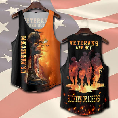 U.S Marine Corps – T-shirt – VETERANS ARE NOT SUCKERS OR LOSERS