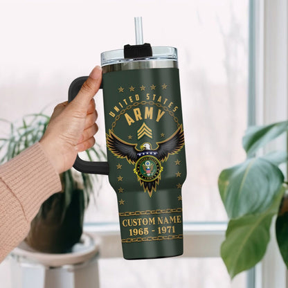 US Army – Tumbler 40oz - Rustic Eagle Insignia
