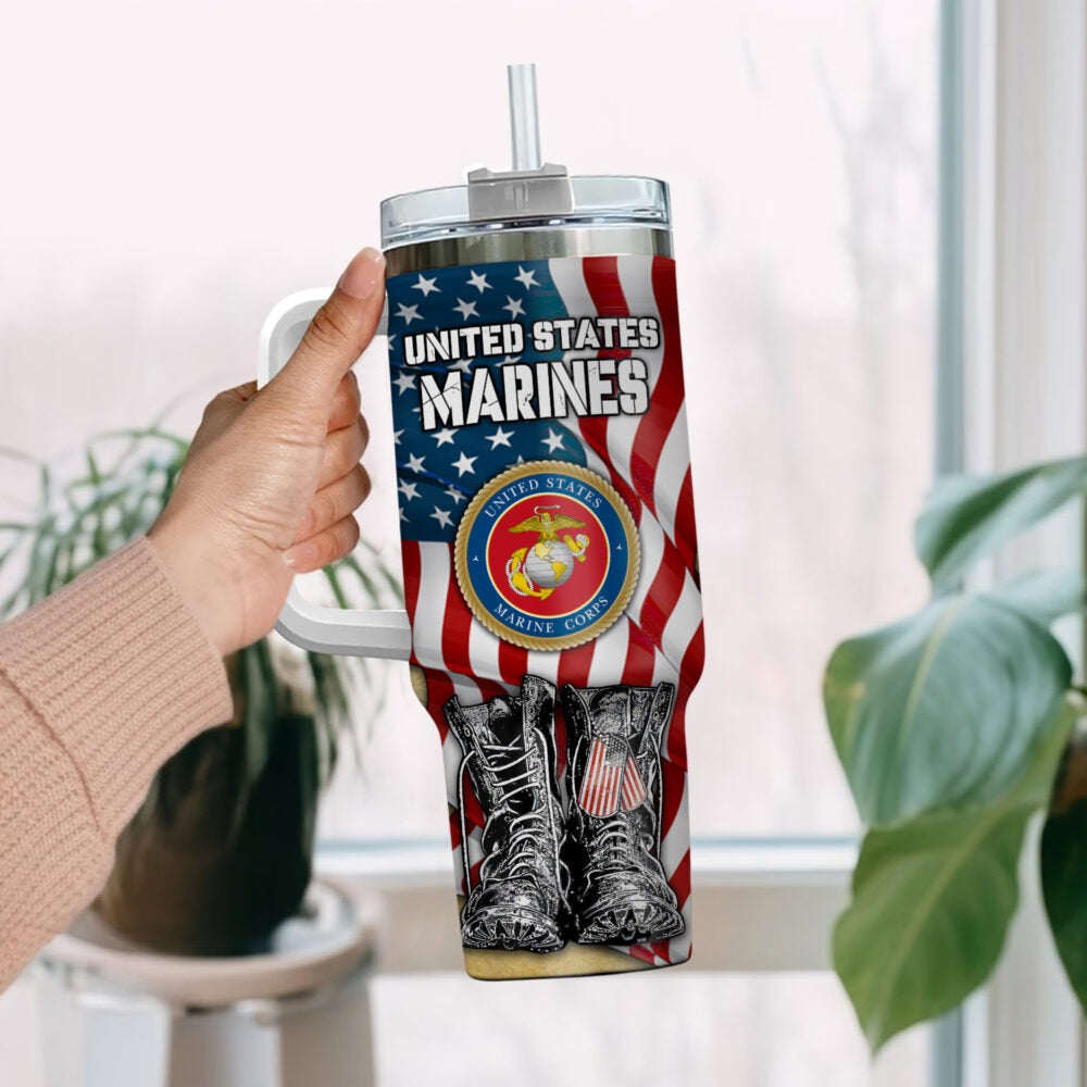 US Marine Corps – Tumbler 40oz - Patriotic Combat Boots