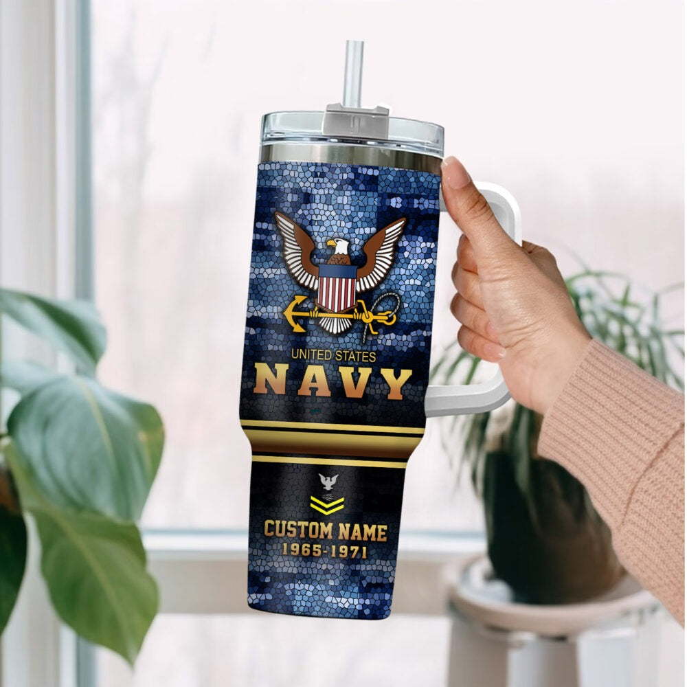US Navy – Tumbler 40oz - Mosaic Eagle Emblem