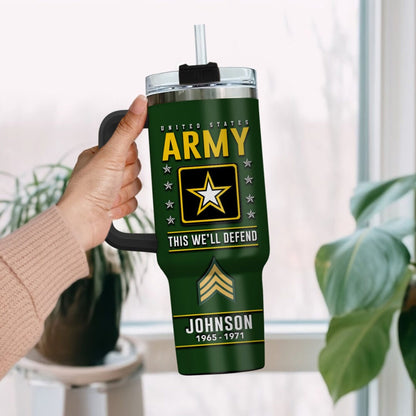 US Army – Tumbler 40oz - Warrior Silhouette Graphic