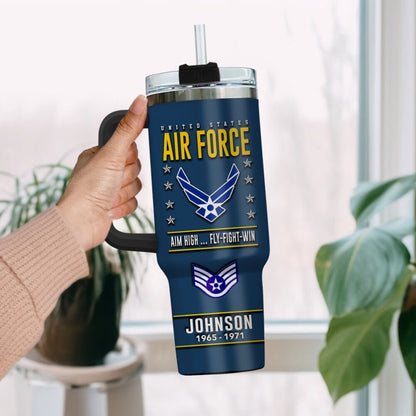 US Air Force – Tumbler 40oz - Warrior Silhouette Graphic