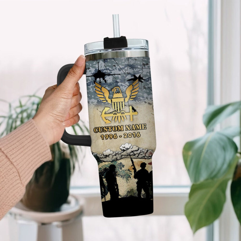 US Navy – Tumbler 40oz - Golden Crest Tribute