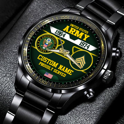 US Army – Diamond-Cut Bezel Watch – The Service Chronicle