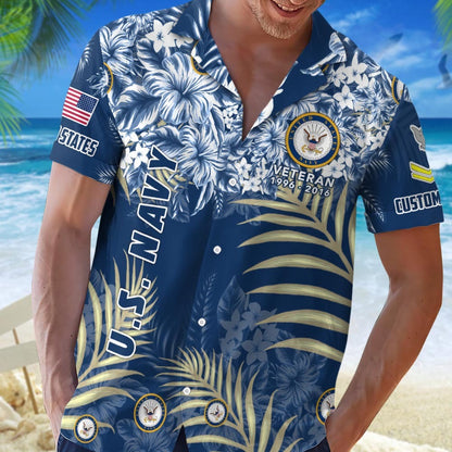 US Navy – Hawaiian Shirt – Floral Hawaiian