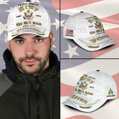 US Army – Classic Cap – Veteran White Cap
