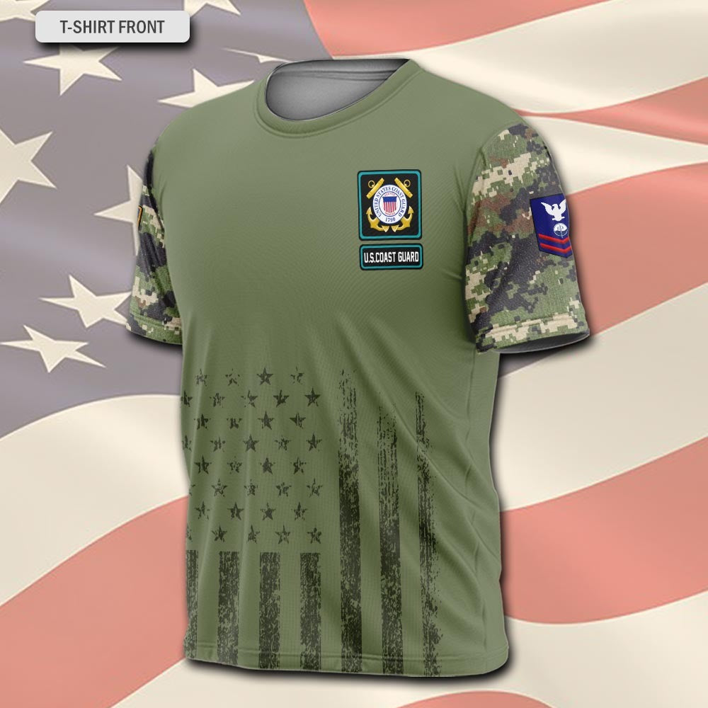 U.S Coast Guard – T-shirt – Camo Sleeve Heritage