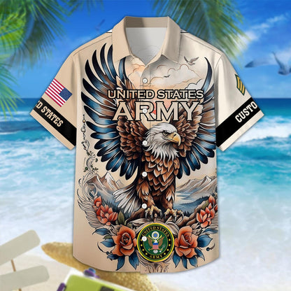 US Army – Hawaiian Shirt – American Bald Eagle