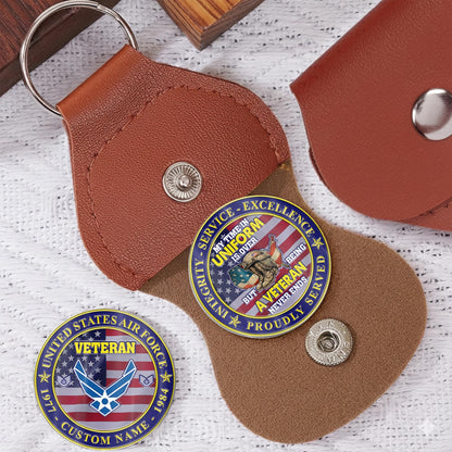 US Air Force – Military Printed Challenge Coin – Patriot Flag Veteran Coin