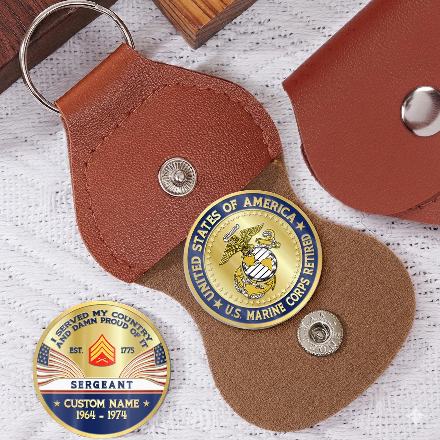 US Marine Corps – Military Printed Challenge Coin – Patriotic Crest Coin