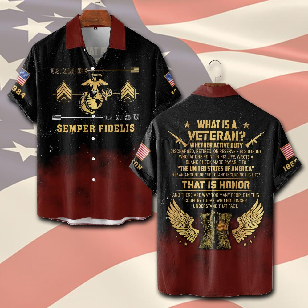 U.S Marine Corps – T-shirt – What is a Veteran?