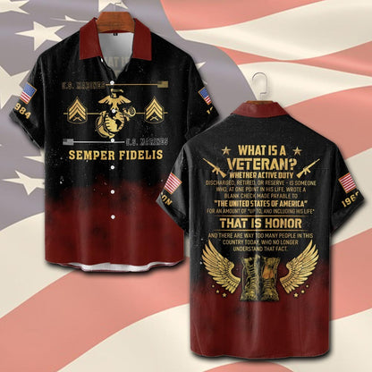 U.S Marine Corps – T-shirt – What is a Veteran?