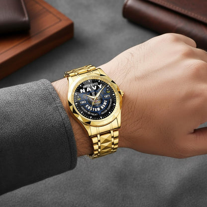US Navy – Diamond-Cut Bezel Watch – Commemorative Valor Dial
