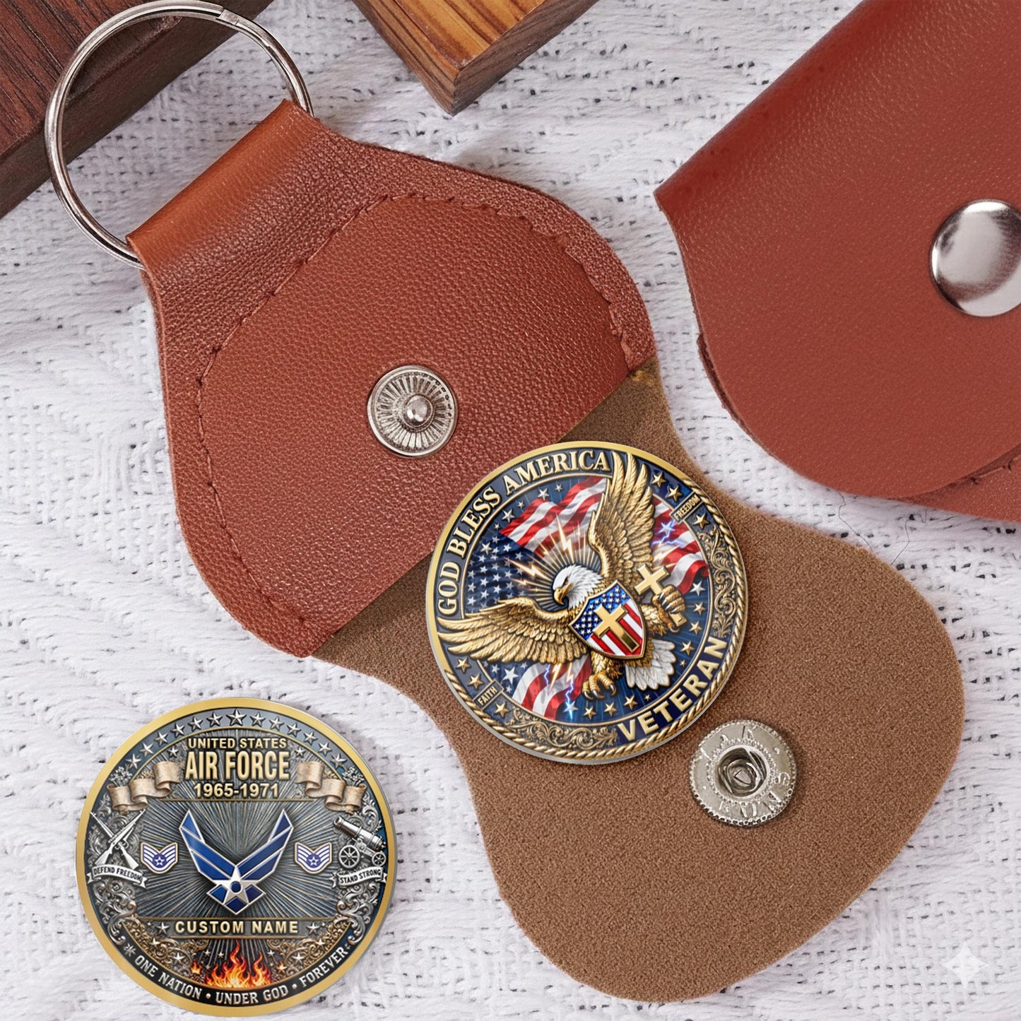 US Air Force – Military Printed Challenge Coin – God Bless Tribute Coin