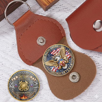 US Coast Guard – Military Printed Challenge Coin – God Bless Tribute Coin