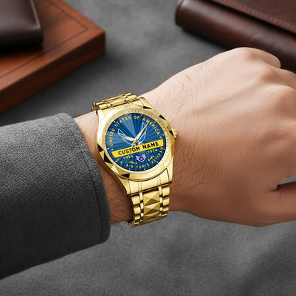 US Air Force – Diamond-Cut Bezel Watch – Liberty Star Crest