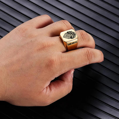 US Army – Engraved Men's Ring – Honor Guard Shield