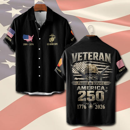 U.S Marine Corps – T-shirt – Grunge Veteran Emblem