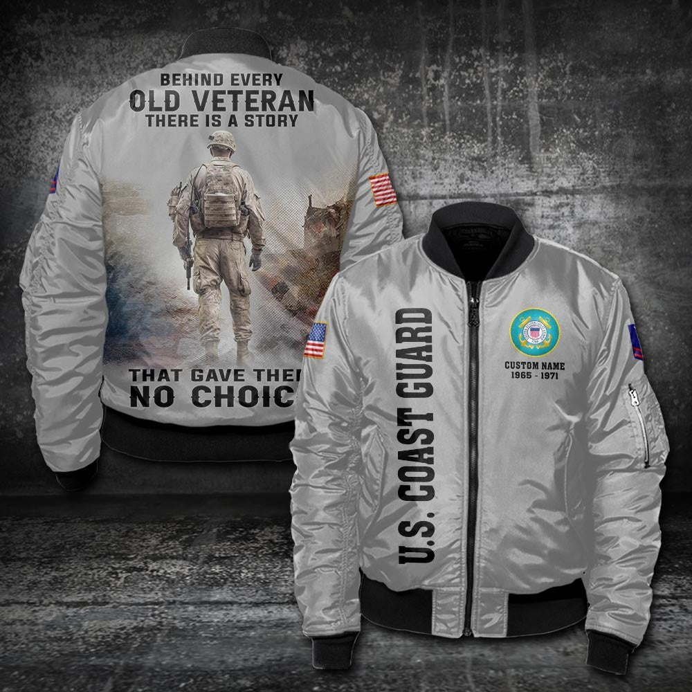 U.S Coast Guard – T-shirt – BEHIND EVERY OLD VETERAN THERE IS A STORY
