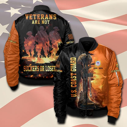 U.S Coast Guard – T-shirt – VETERANS ARE NOT SUCKERS OR LOSERS