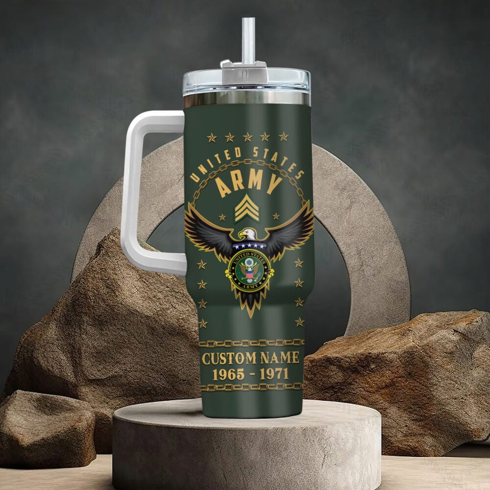 US Army – Tumbler 40oz - Rustic Eagle Insignia