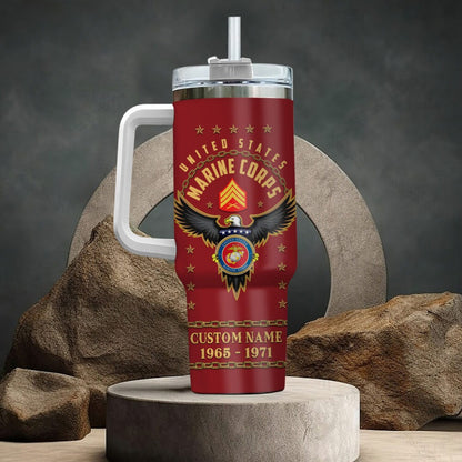 US Marine Corps – Tumbler 40oz - Rustic Eagle Insignia