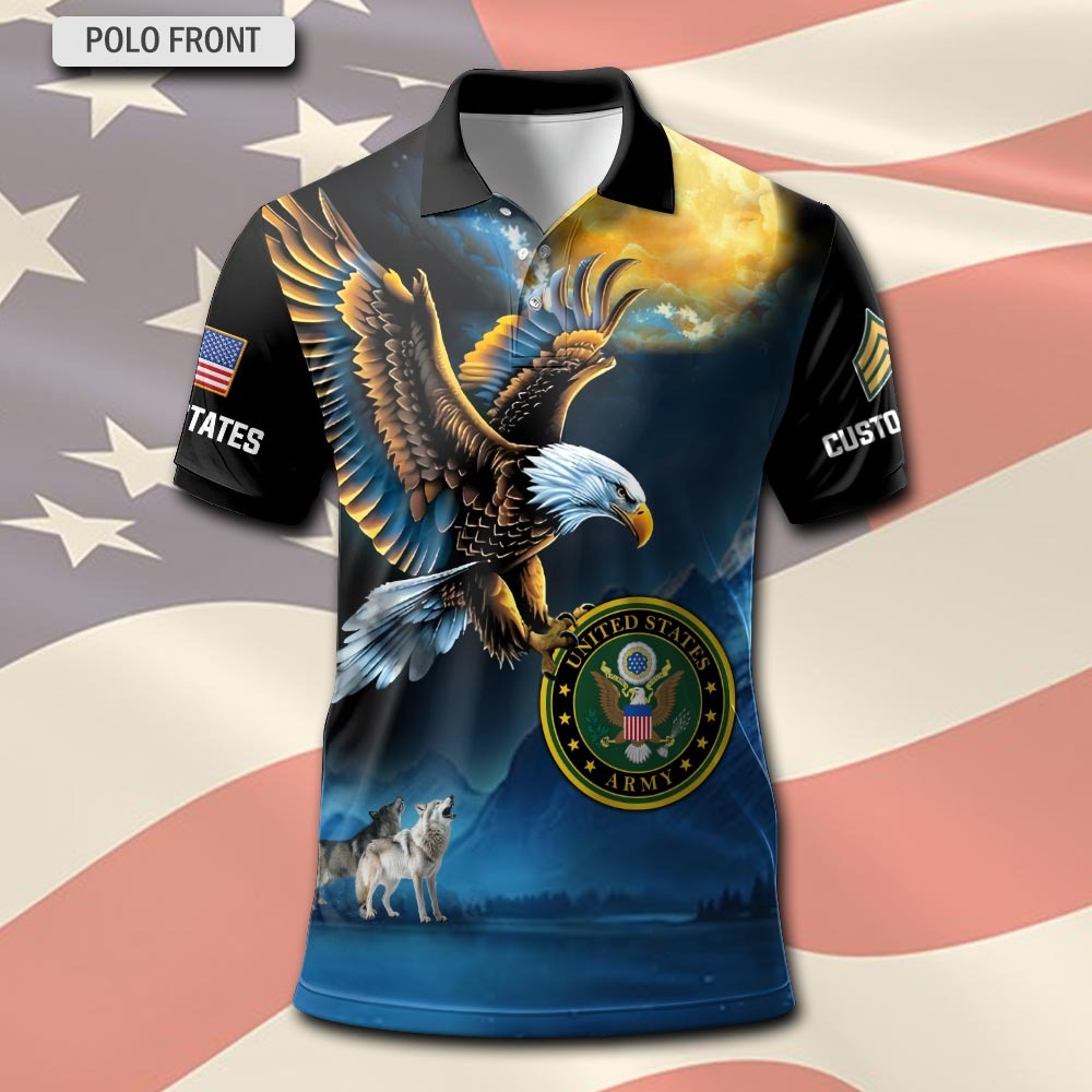 U.S Army – T-shirt –  Golden Moon Eagle