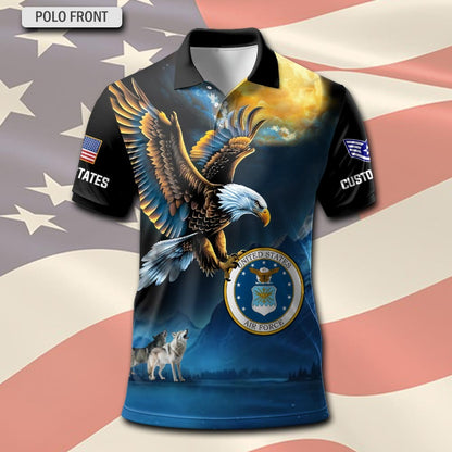 U.S Air Force – T-shirt – Golden Moon Eagle