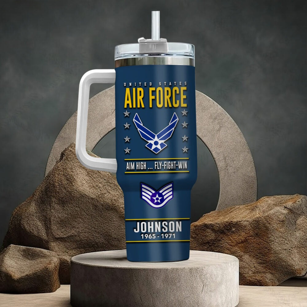 US Air Force – Tumbler 40oz - Warrior Silhouette Graphic