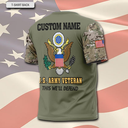 U.S Army – T-shirt – Camo Sleeve Heritage
