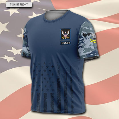 U.S Navy – T-shirt – Camo Sleeve Heritage