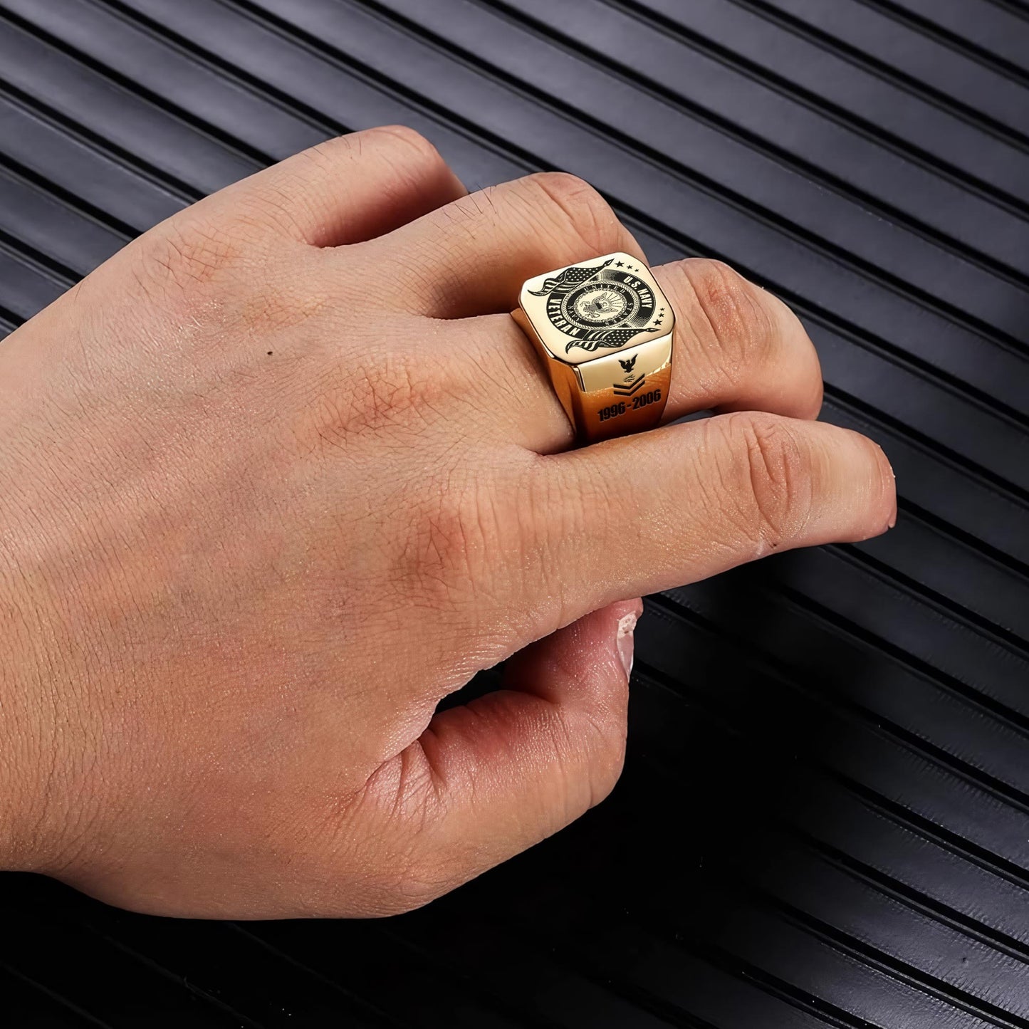 US Navy – Engraved Men's Ring – Veteran Honor Signet