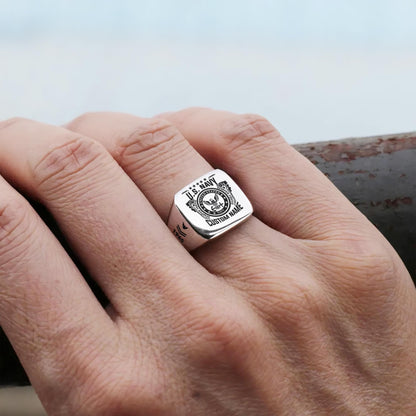 US Navy – Engraved Men's Ring – Veteran Heritage Seal