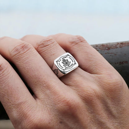 US Army – Engraved Men's Ring – Duty Honor Signet