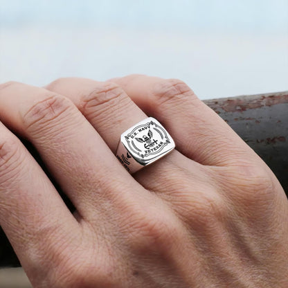 US Navy – Engraved Men's Ring – Duty Honor Signet