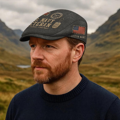 Custom U.S. Navy Jeff Cap –  Denim Patch Cap