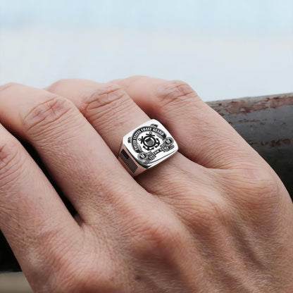 US Coast Guard – Engraved Men's Ring – Military Honor Cross Ring