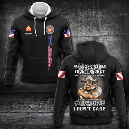 U.S Marine Corps – T-shirt – PROUD TO BE A VETERAN