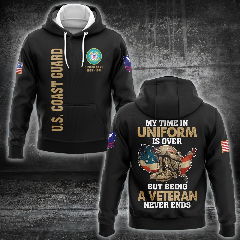 U.S Coast Guard – T-shirt – Veteran Never Ends