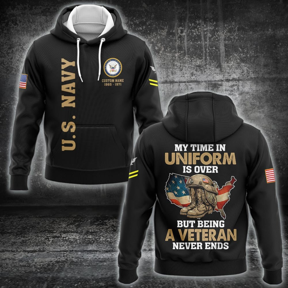 U.S Navy – T-shirt –  Veteran Never Ends