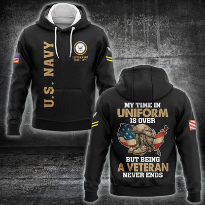 U.S Navy – T-shirt –  Veteran Never Ends