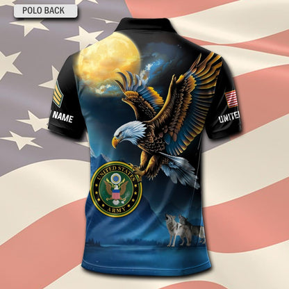 U.S Army – T-shirt –  Golden Moon Eagle